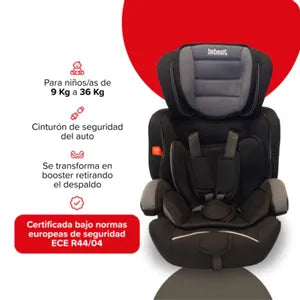 Booster Bebesit c/Respaldo Grupo 1-2-3 36kg Negro